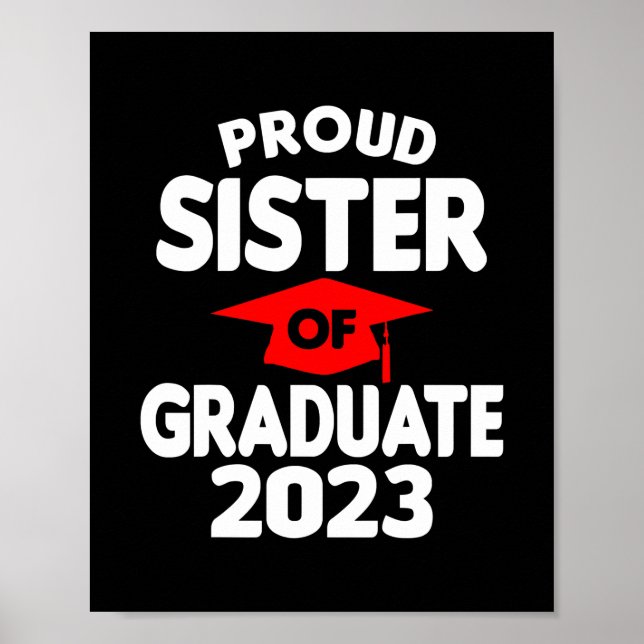 stolt syster till Student 2023 klass 2023 Poster (Framsidan)