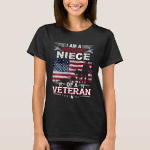 Stolt systerdotter Inget skrämmer Patriotisk veter T Shirt
