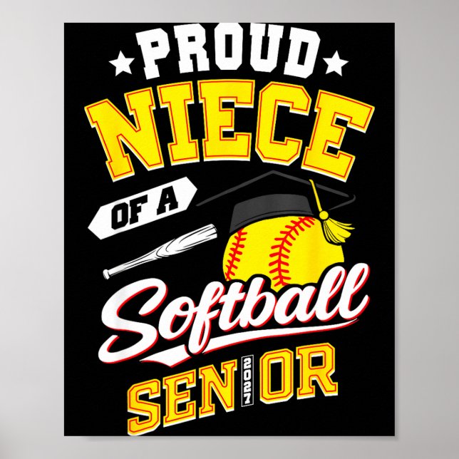 Stolt systerdotter till en softboll seniorklass 20 poster (Framsidan)