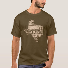 Stolt Texas - Texas Shape (tända grafiskt), Tee Shirt