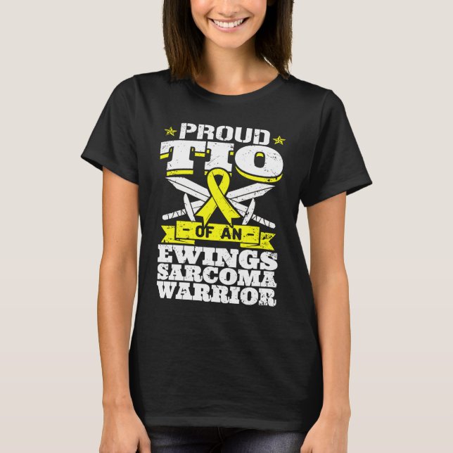 stolt tio från en Ewings Sarcoma Warrior Awareness T Shirt (Framsida)