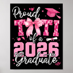 Stolt Titi Av 2026 Examensår Senior Coquette Bow Poster
