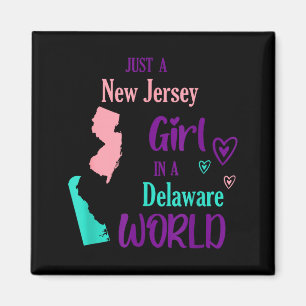 Stolt Tjej Bara En New Jersey Tjej I En Delaware V Magnet
