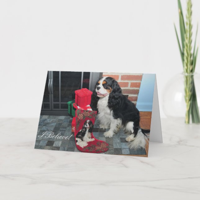 Stolt Tri-Färg för kung Charles julkort Helgkort (Framsida)