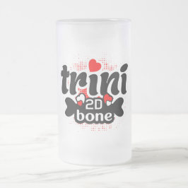 Stolt Trini 2D Ben Rolig Trinidadisk Uttryck Frostat Ölglas