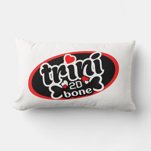 Stolt Trini 2D Ben Roligt Trinidadiskt Uttryck Lumbarkudde (Framsida)