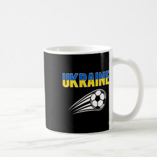Stolt ukrainsk fotbollsfantrikad - ukrainska fotbo kaffemugg