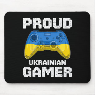Stolt ukrainsk spelare Ukraina Flagga Videospel Pa Musmatta