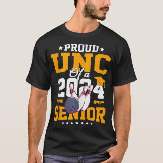 stolt UNC av 2024 års ledande Bowling Student T Shirt