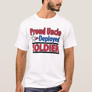 Stolt Uncle av en utplacerad soldat med namn Tee Shirt