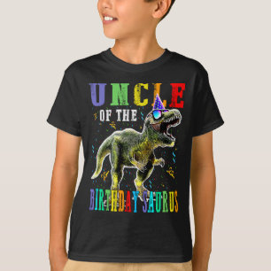 stolt UNCLE of the Birthday Saurus Dinosaur T Shirt