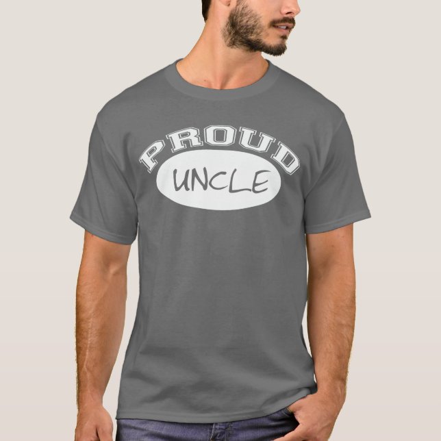 Stolt Uncle (vit) T-shirt (Framsida)