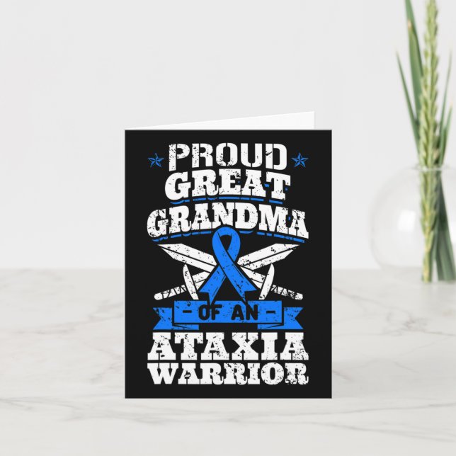 stolt Underbar mormor av Ataxi Warrior Awareness Kort (Framsida)