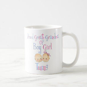 Stolt underbar mormor av pojkeflickatwillingar kaffemugg