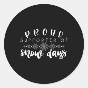 stolt understödjare av Snö Roligt Lärare Merry Chr Runt Klistermärke