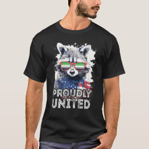stolt United Raccoon Aromantic Sunglasses Flagga T Shirt