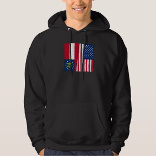 Stolt USA Hemland Patriotiskt Hem Stat Flagga G Hoodie