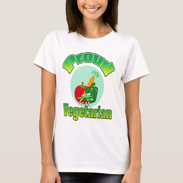 Stolt vegetarisk skjorta tee (Framsida)