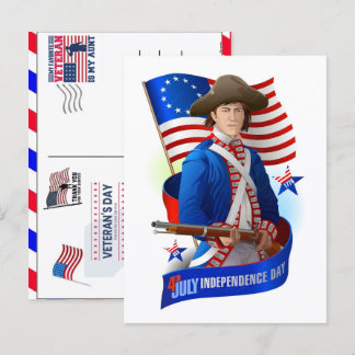 Stolt veteran 250 år Amerika 1776 2026 Helg Vykort