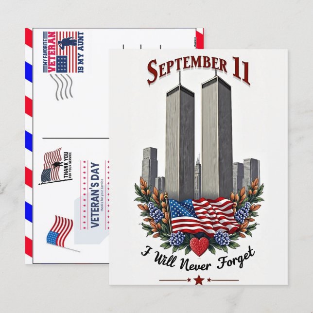 Stolt veteran 250 år Amerika 1776 2026 Helg Vykort (Fram/baksida)