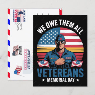 Stolt veteran 250 år Amerika 1776 2026 Helg Vykort