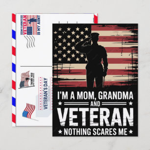 Stolt veteran 250 år Amerika 1776 2026 Helg Vykort