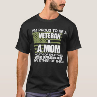 STOLT VETERAN & EN MAMMA TEE SHIRT