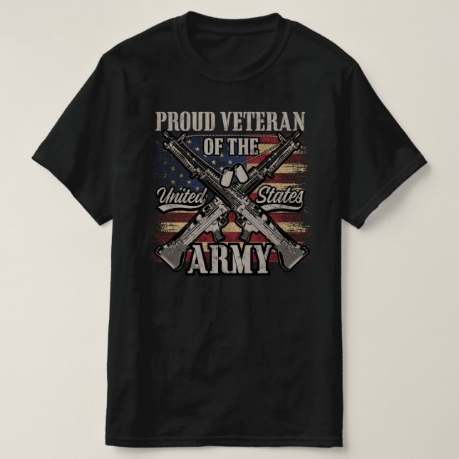 stolt veteran från nutidens veterandag t shirt (Design framsida)