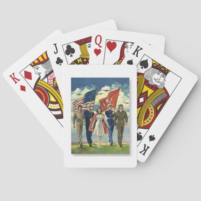 Stolt veteran - leka kort kortlek (Baksidan)
