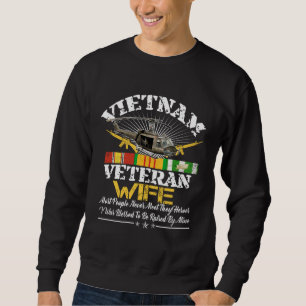 Stolt Vietnam-veteran Militär Vietnam-veteran fru Lång Ärmad Tröja