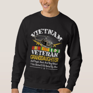 Stolt Vietnam-veteran Militära Vietnam-veteran Mor Lång Ärmad Tröja