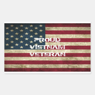 Stolt Vietnam veteranklistermärke Rektangulärt Klistermärke