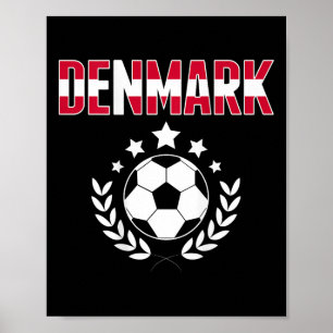 Stolta Danmark Fotbollsfans Jersey - Stöd danska Poster