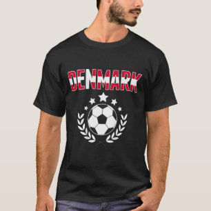 Stolta Danmark Fotbollsfans Jersey - Stöd danska T Shirt