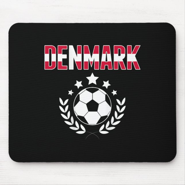 Stolta Danmark Fotbollsfans Tröja - Stöd Danska  Musmatta (Framsidan)