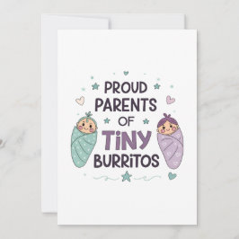 Stolta föräldrar till små burritos konst inbjudningar
