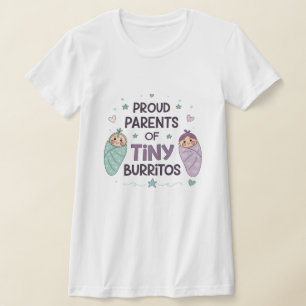 Stolta föräldrar till små burritos konst t shirt