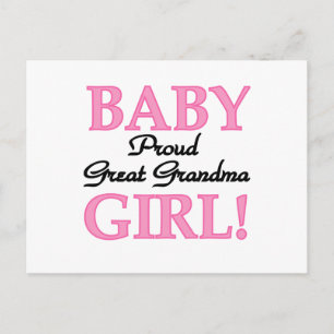 Stolta gammelmormor Babyflickor T-shirts och prese Vykort