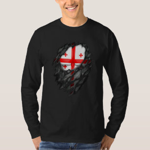 Stolta georgiska rötter arv förstört sönderriven G T Shirt