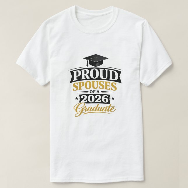 Stolta makar till en 2026 års examen t shirt (Design framsida)