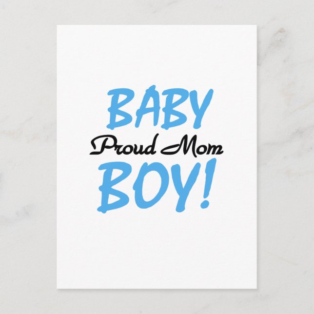 Stolta Mamma Baby Pojke T-shirts och presenter Vykort (Framsida)