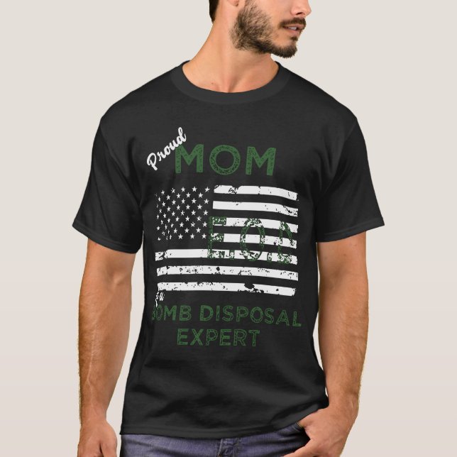 stolta mamma EOD för en amerikansk expert på borts T Shirt (Framsida)