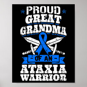 Stolta mormor till en Ataxia-krigare medvetenhetsb Poster