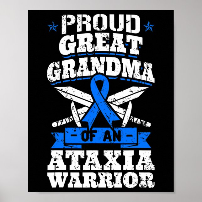 Stolta mormor till en Ataxia-krigare medvetenhetsb Poster (Framsidan)