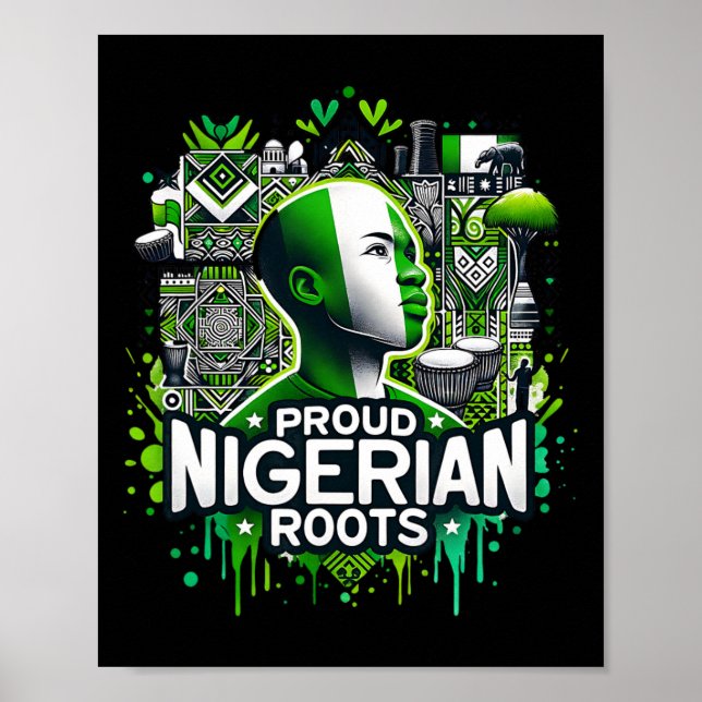 Stolta nigerianska rötter Svarta historiemånaden a Poster (Framsidan)