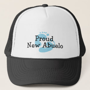 Stolta Nya Abuelo Baby Pojke Fotspår Keps