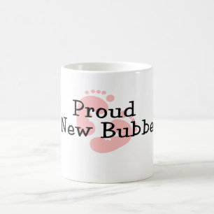 Stolta Nya Bubbe Babyflickas Fotspår Kaffemugg