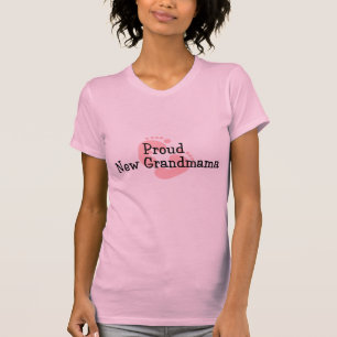 Stolta nya mormor Babyflickas fotspår Tee