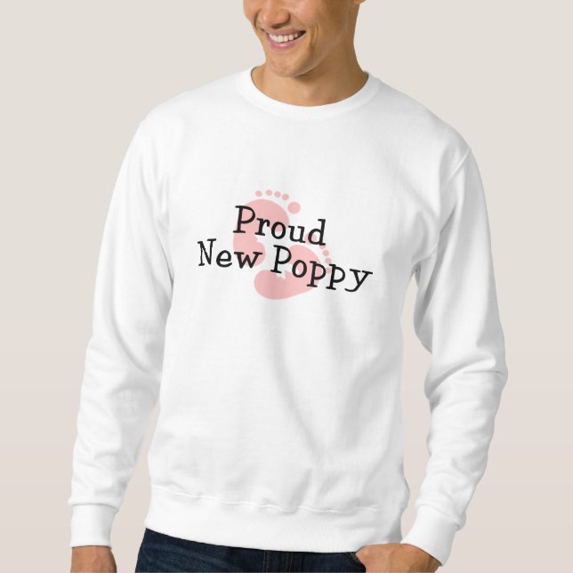 Stolta Nya Vallmo Babyflickas Fotspår Sweatshirt (Framsida)