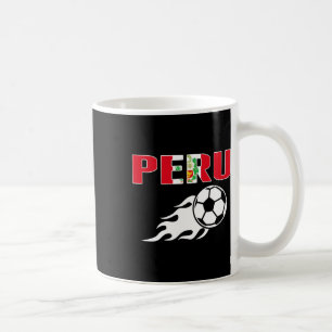 Stolta Peru-fans Tröja Peruanska flaggan Fotboll Kaffemugg